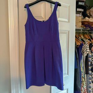 Ann Taylor Loft Sleeveless Purple Pleated A Line Dress
